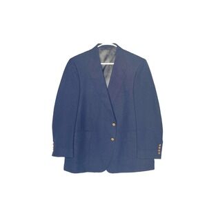 Lacrosse Blue Mens Sz 44 PTS Jacket Sport Coat Blazer 2 Button Gold Buttons